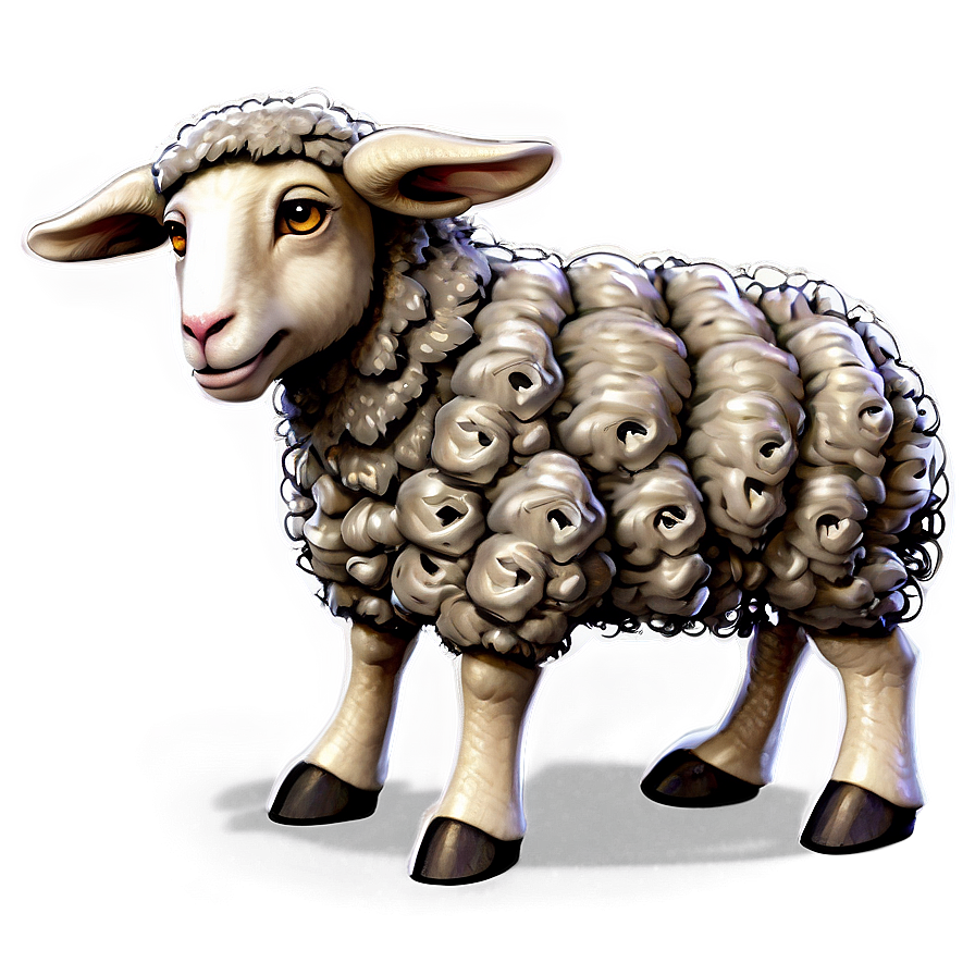 Cartoon Sheep With Book Png Hvo PNG Image