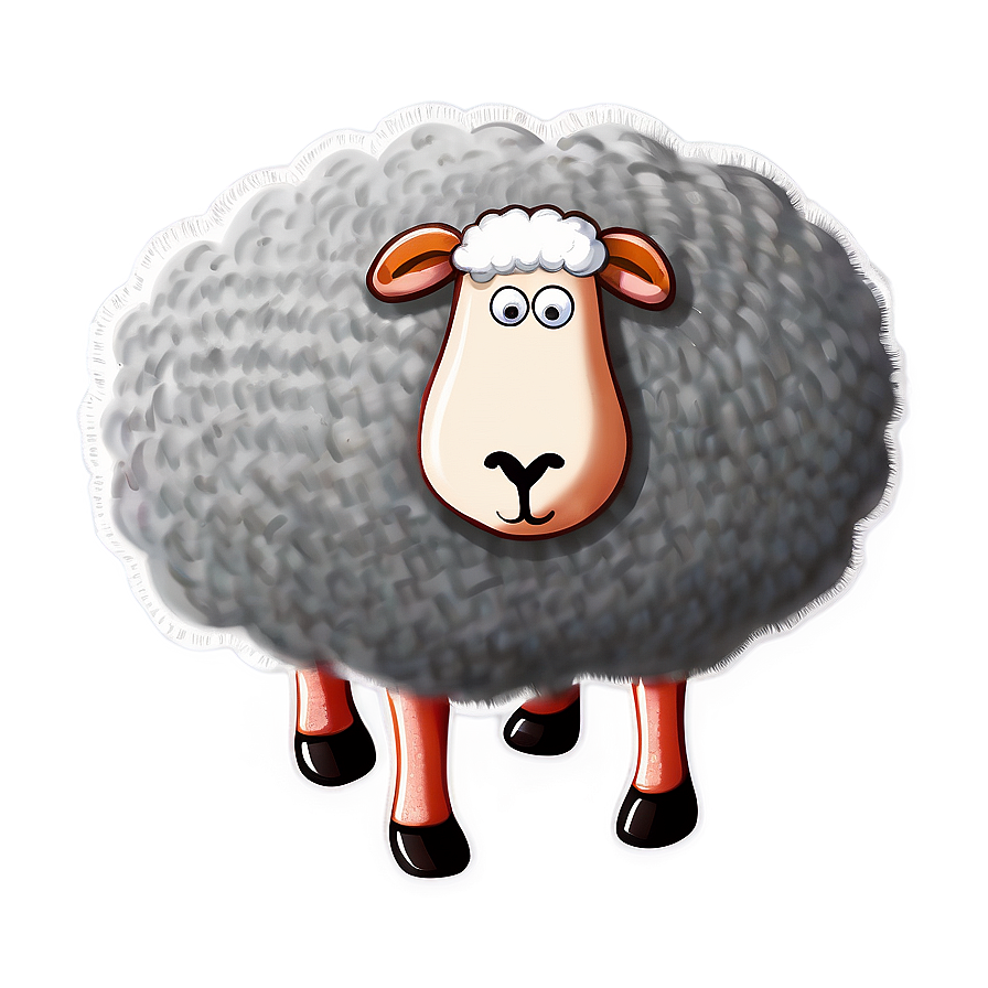 Cartoon Sheep With Wool Png 06272024 PNG Image