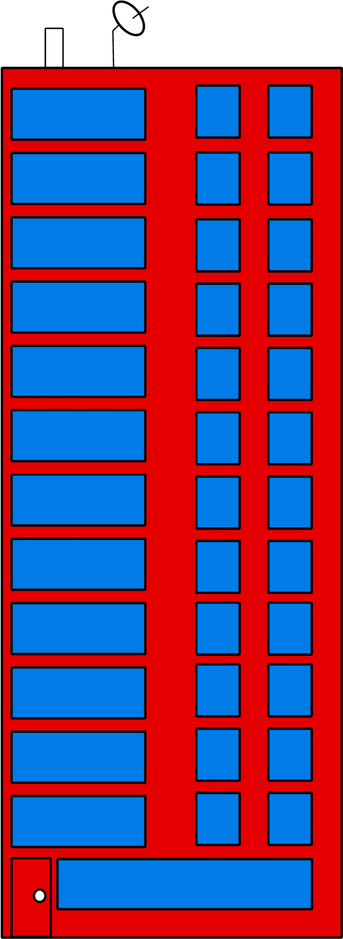 Cartoon Skyscraper Design PNG Image