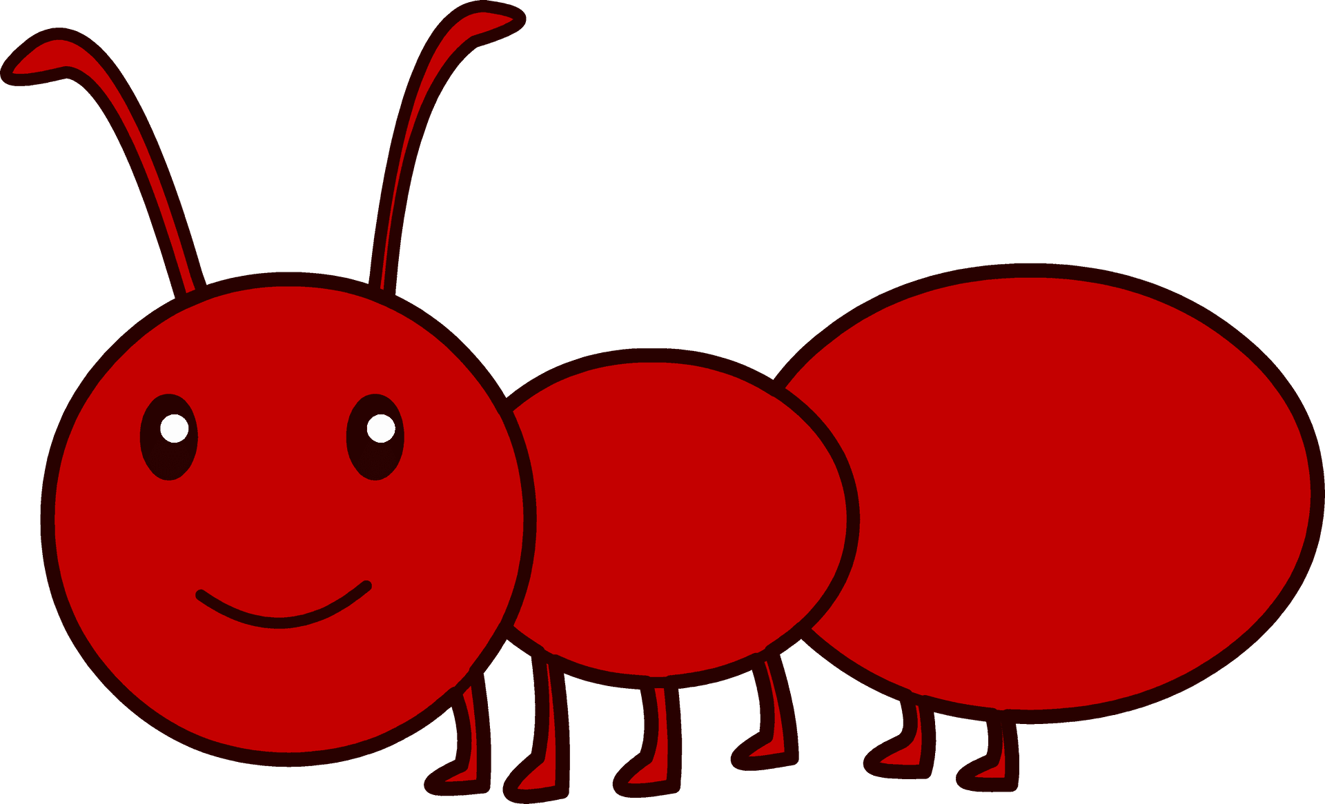 Cartoon Smiling Ant Illustration PNG Image