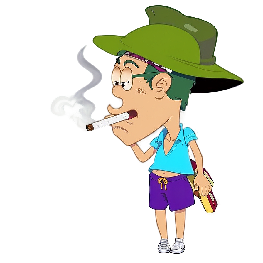 Cartoon Smoking Character Png Idu57 PNG Image