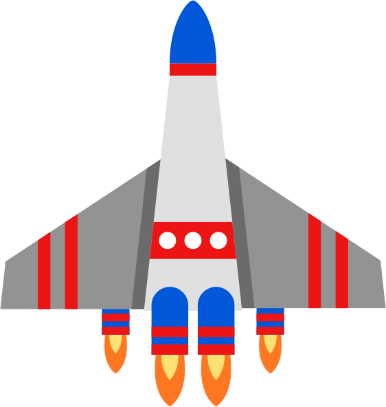 Cartoon Space Shuttle Launch PNG Image