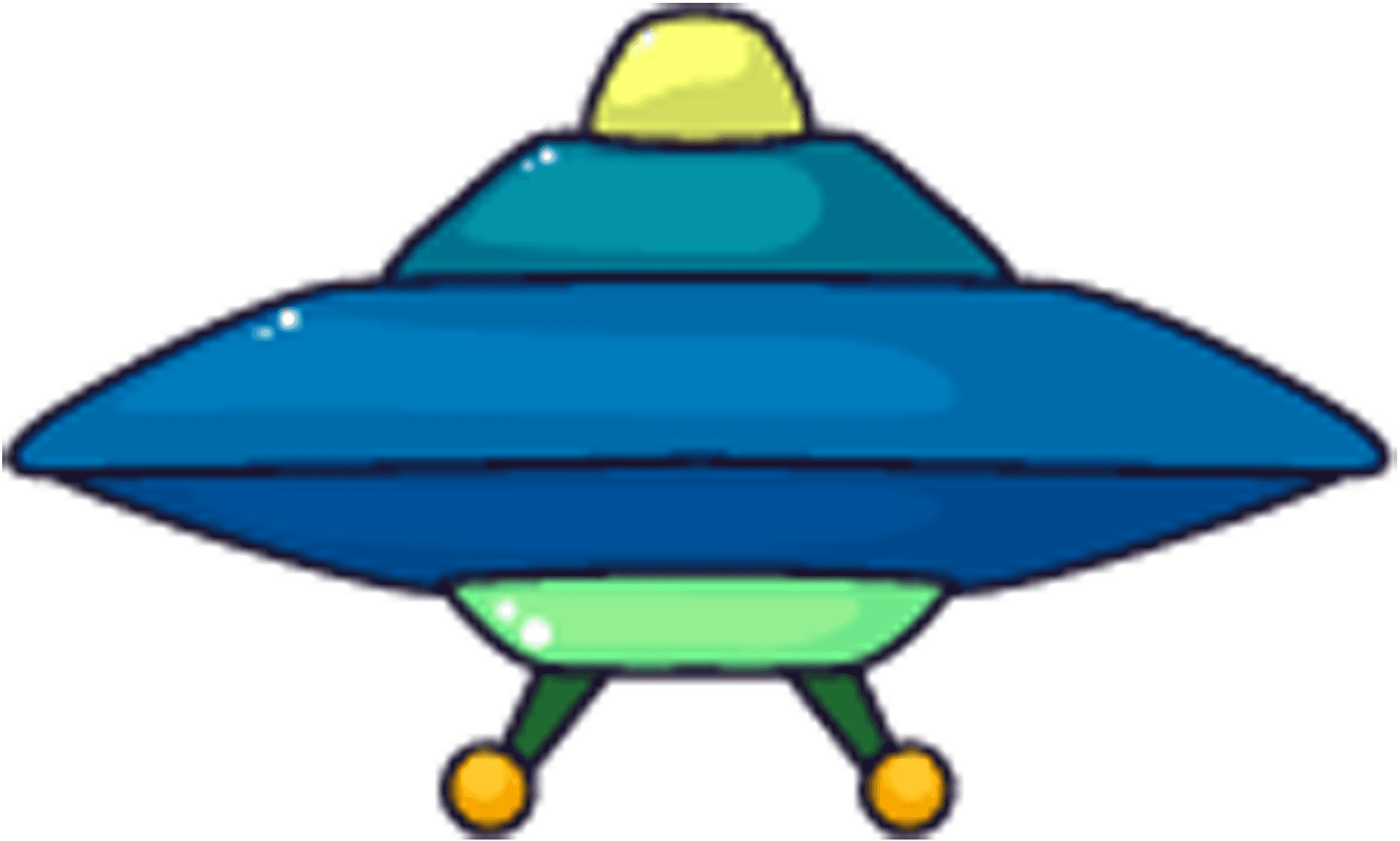 Cartoon Spaceship Illustration PNG Image