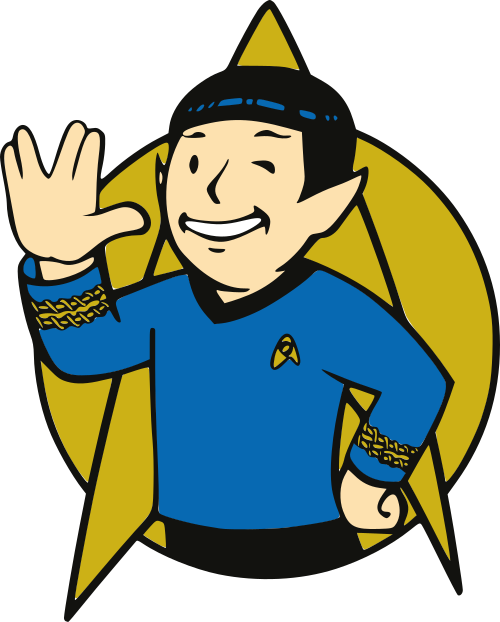 Cartoon Spock Vulcan Salute PNG Image