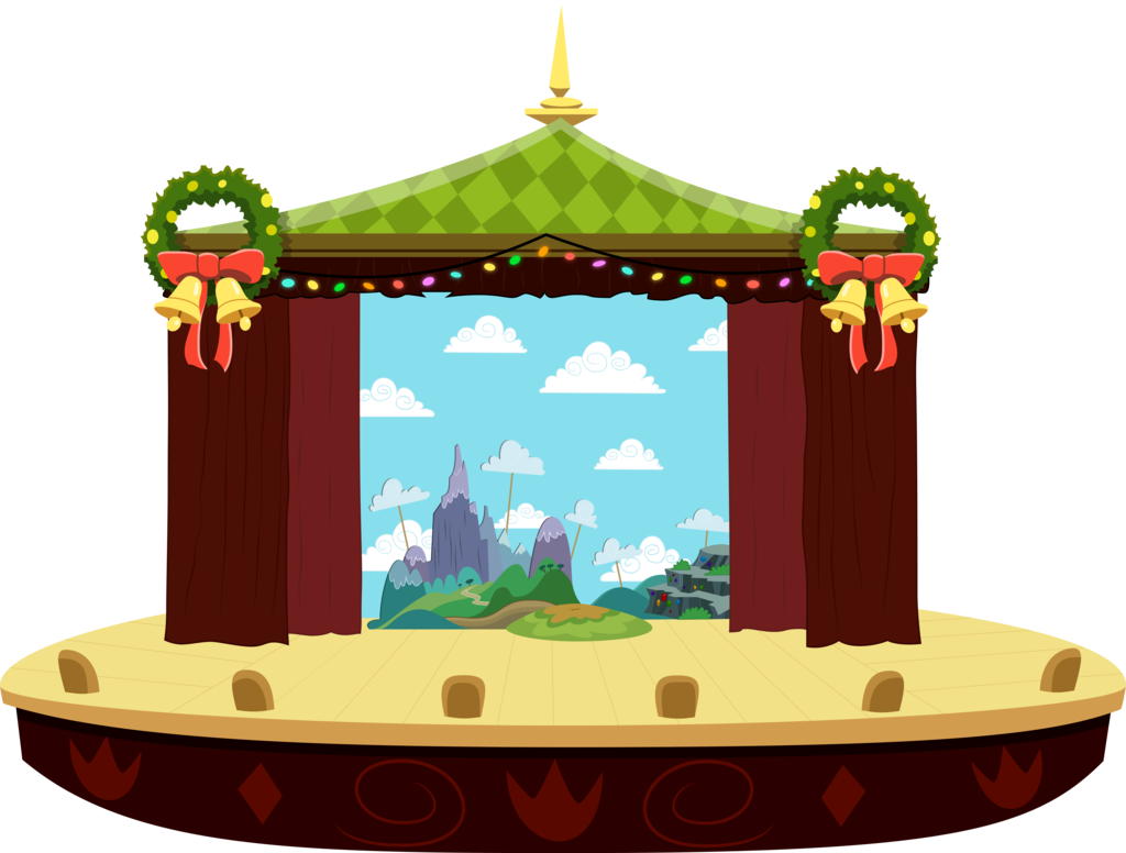 Cartoon Stage Design PNG Image