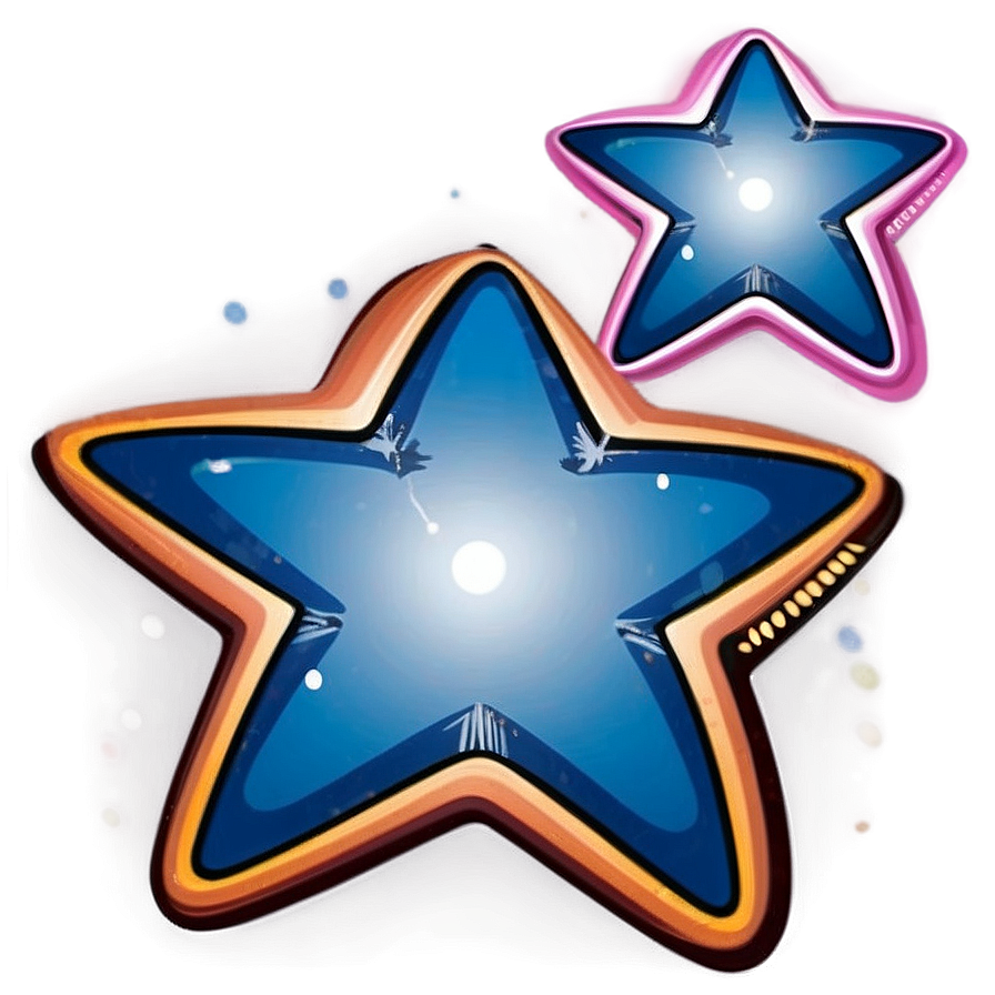 Cartoon Star Print Png 06132024 PNG Image