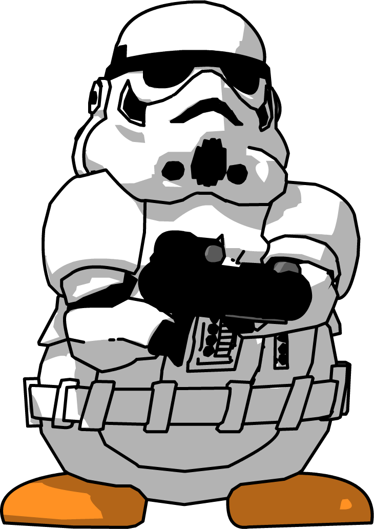 Cartoon Stormtrooper Illustration PNG Image