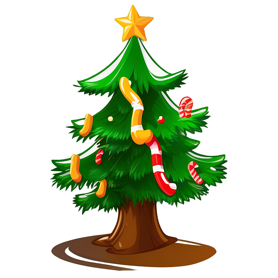 Cartoon Style Arbol De Navidad Png 06122024 PNG Image