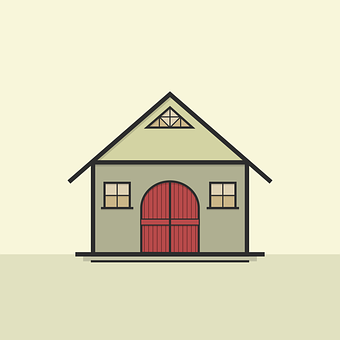 Cartoon Style Barn House PNG Image