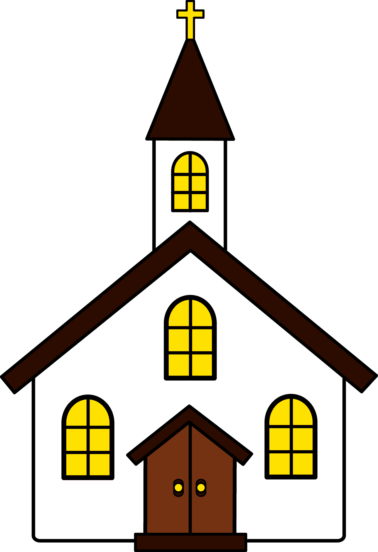 Cartoon Style Simple Church Clipart PNG Image