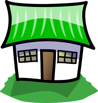 Cartoon Style Simple House Graphic PNG Image