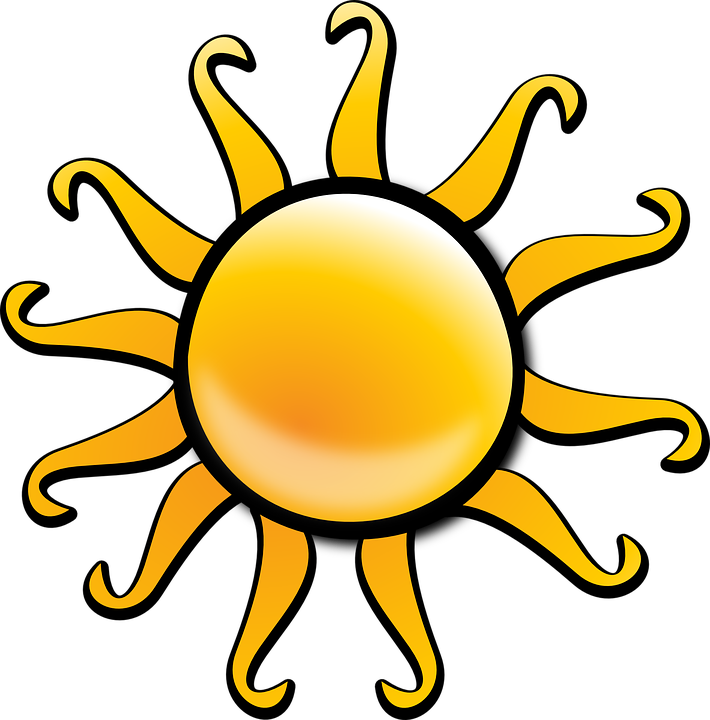 Cartoon Sun Illustration PNG Image