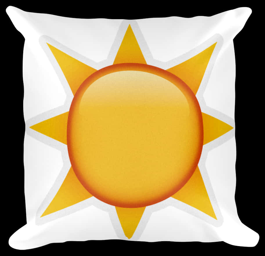 Cartoon Sun Pillow Design PNG Image