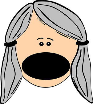 Cartoon Surprised Face Graphic PNG Image