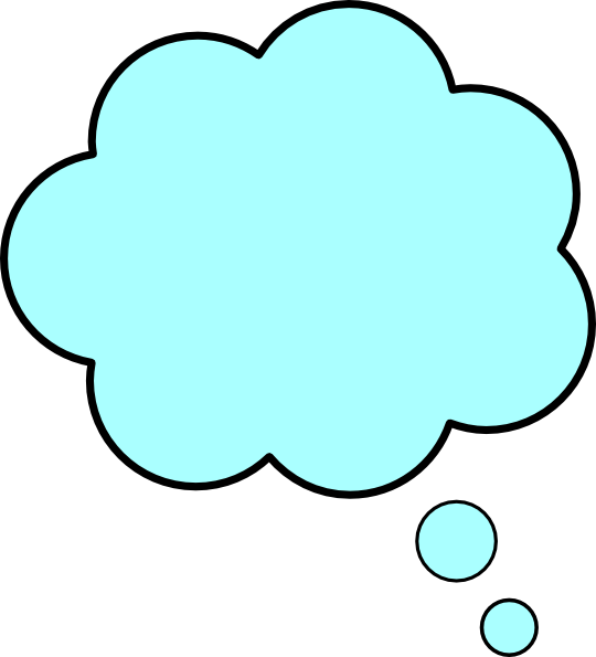 Cartoon Thinking Bubble PNG Image