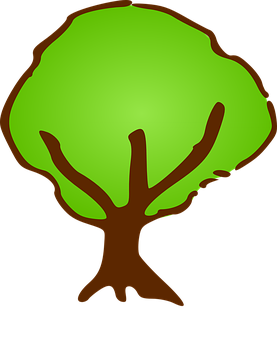 Cartoon Tree Vector Illustration PNG Image