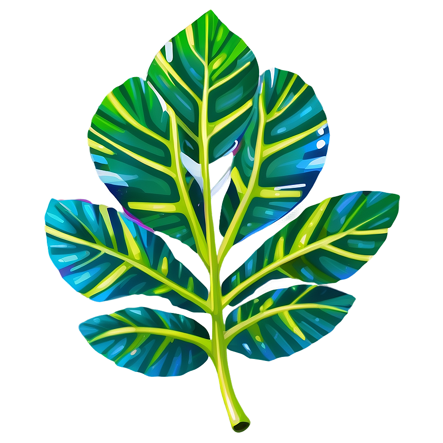 Cartoon Tropical Leaf Png 06122024 PNG Image