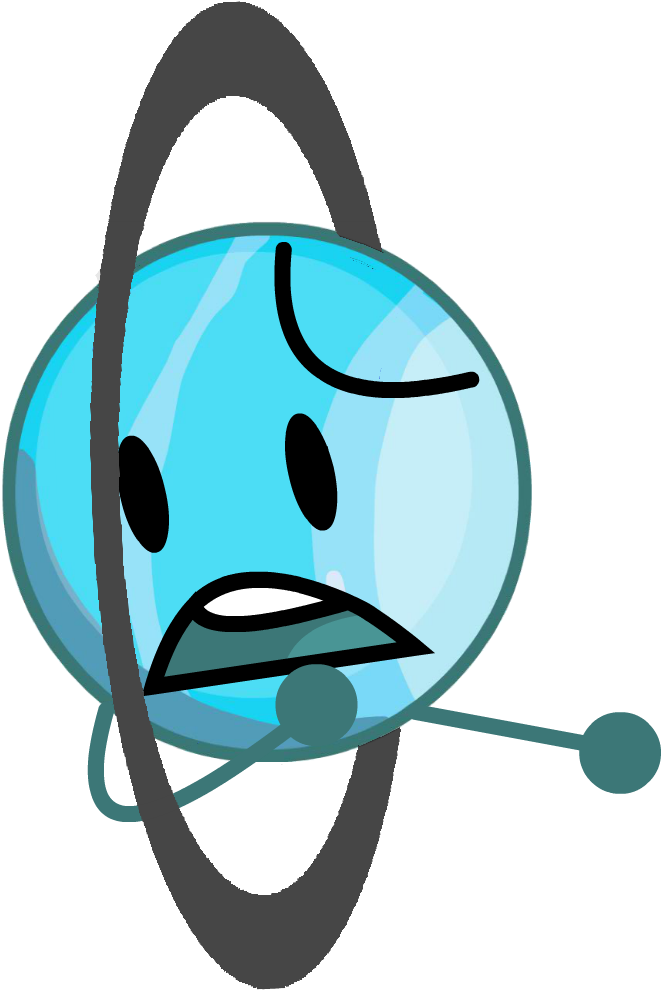 Cartoon Uranus Character PNG Image