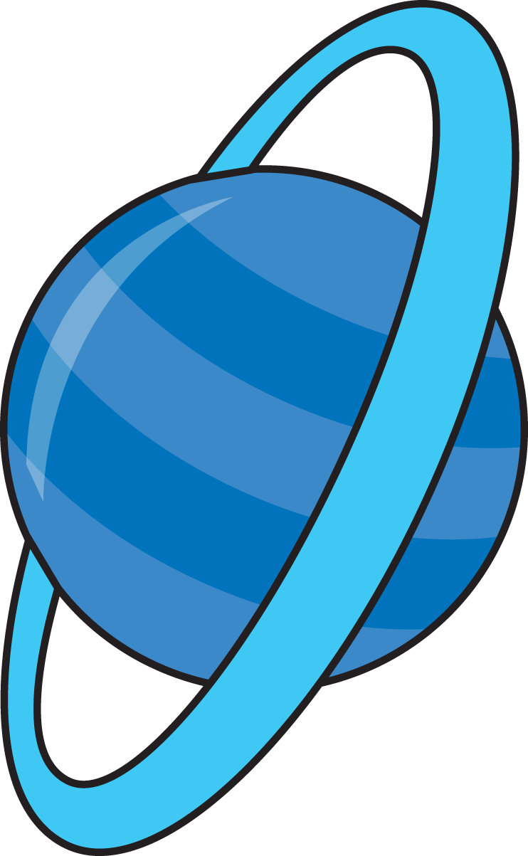 Cartoon Uranus Planet PNG Image