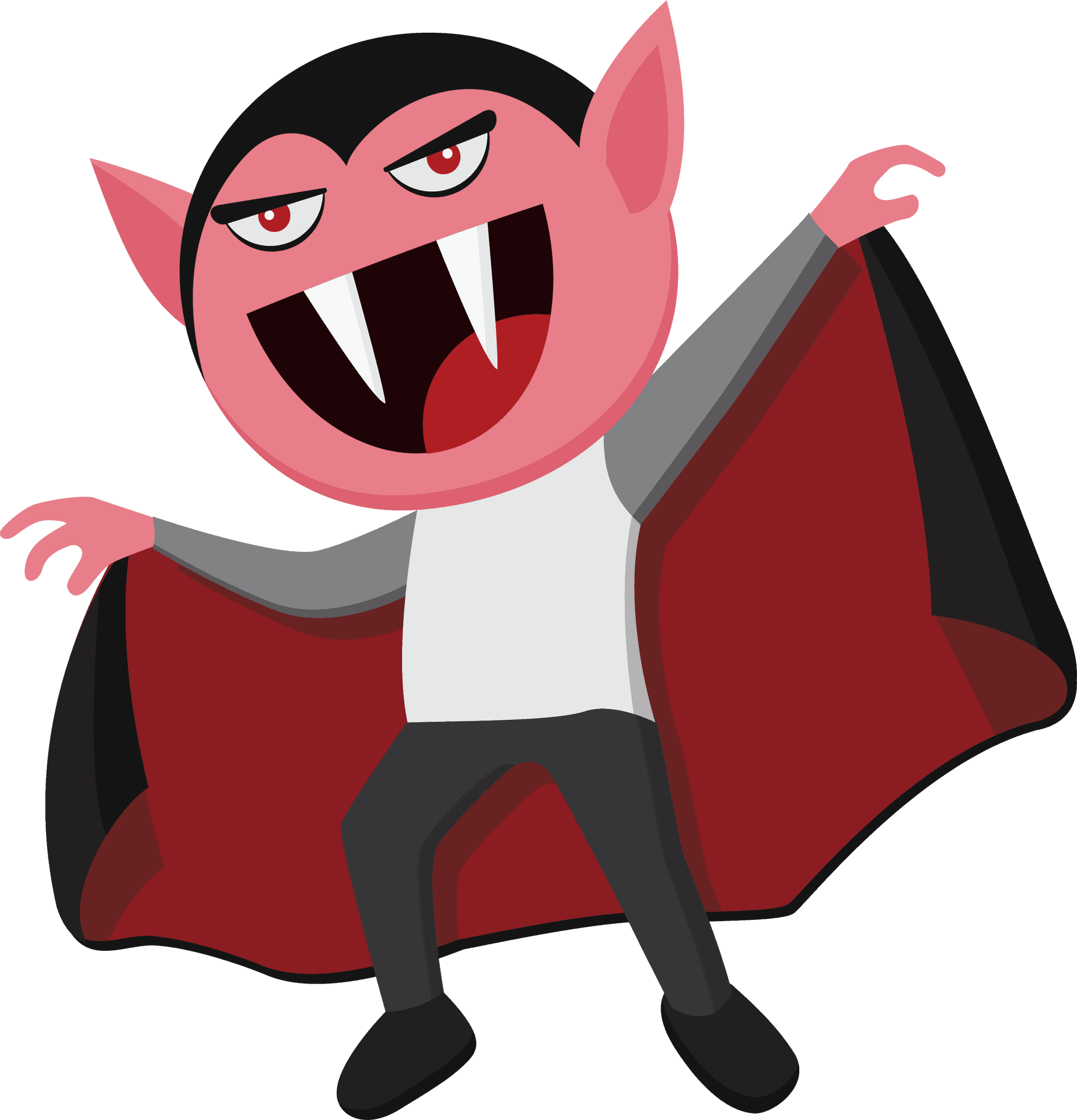 Cartoon Vampire Character PNG Image