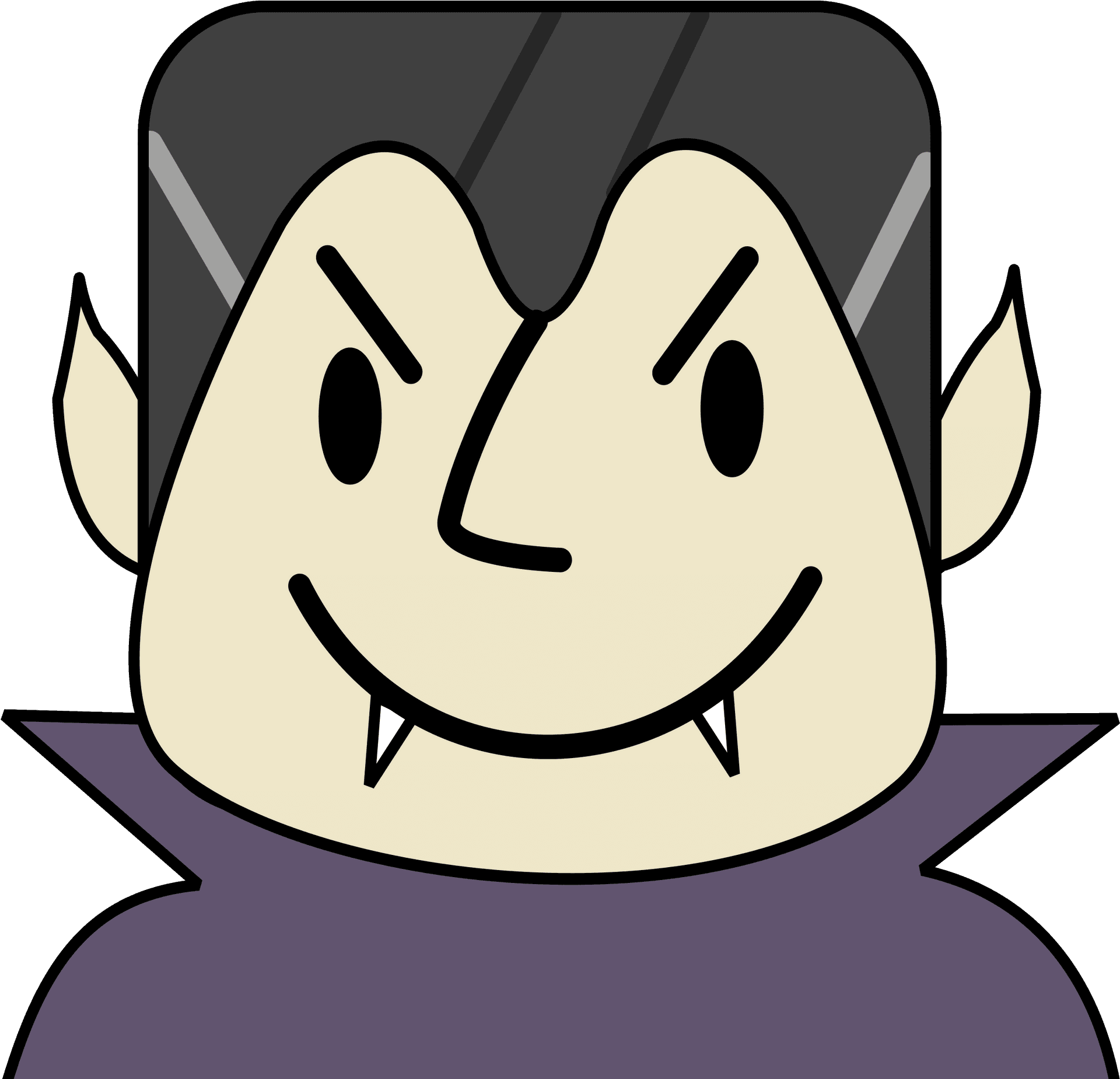 Cartoon Vampire Smiling PNG Image