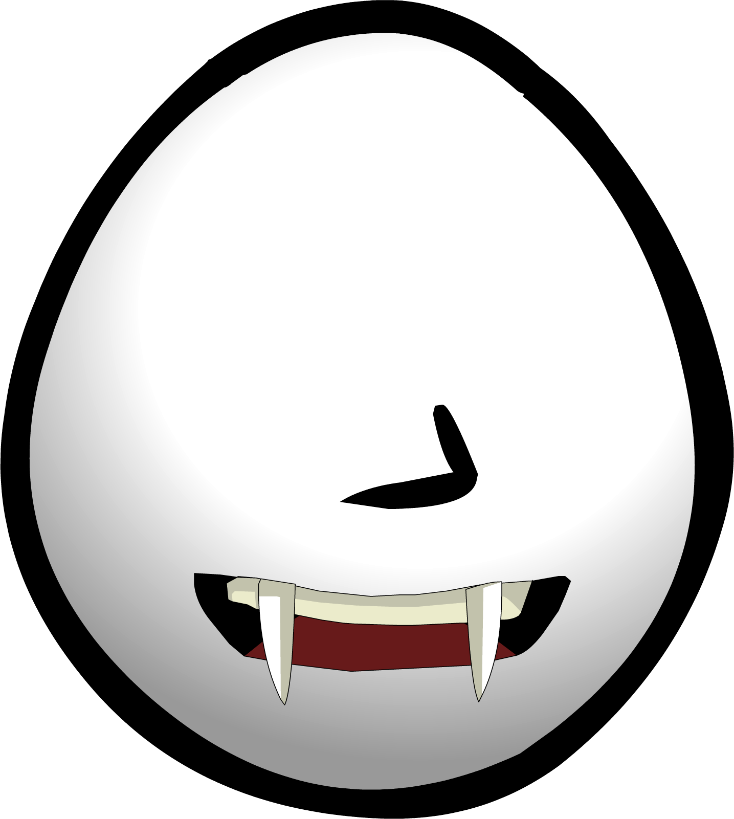 Cartoon Vampire Smiling Face PNG Image