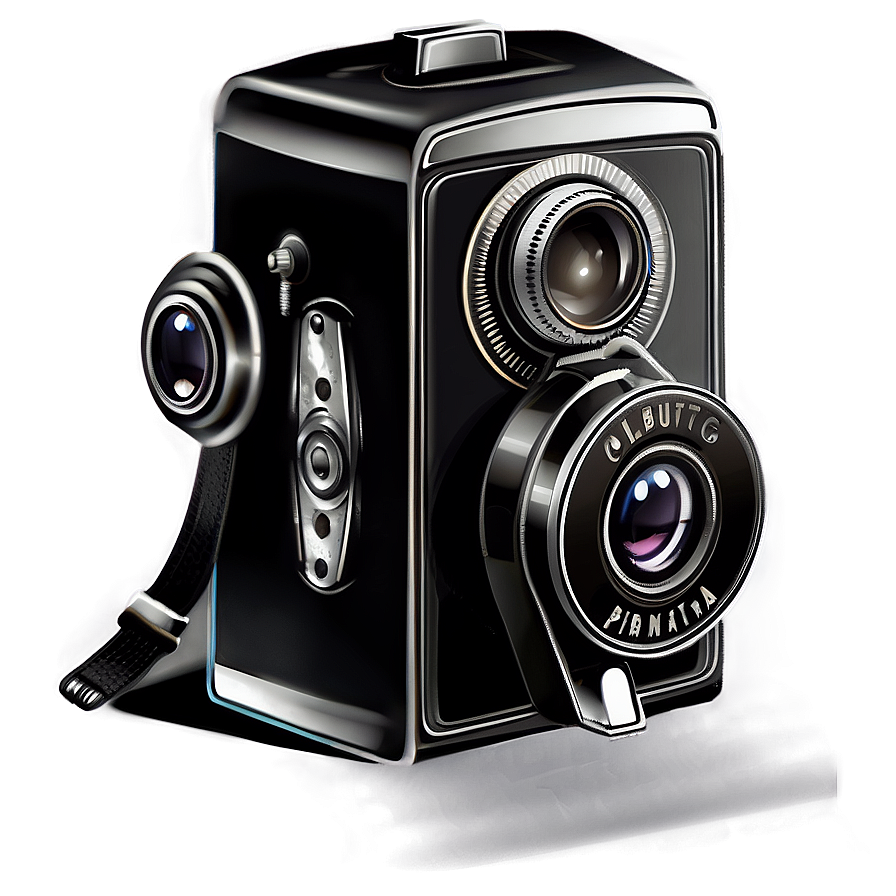 Cartoon Vintage Camera Png Opb PNG Image