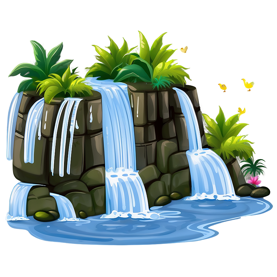 Cartoon Waterfall Scene Png 18 PNG Image