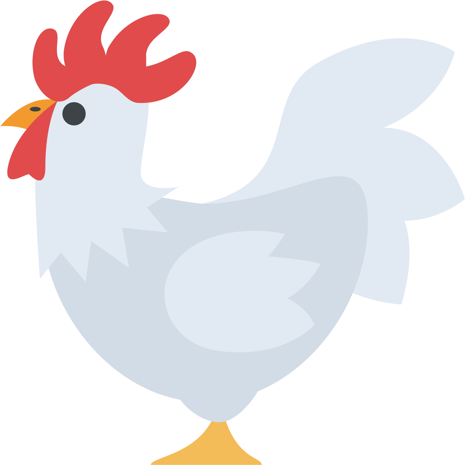 Cartoon White Hen Illustration PNG Image