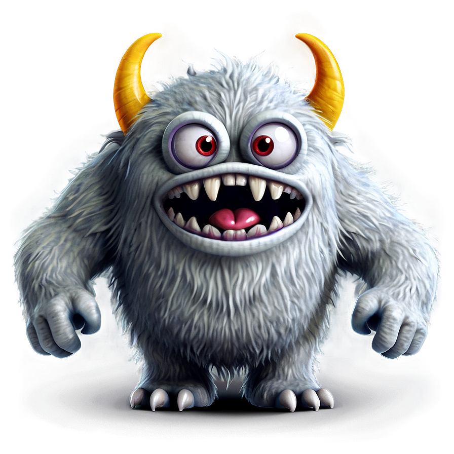 Cartoon White Monster Png Jdm PNG Image