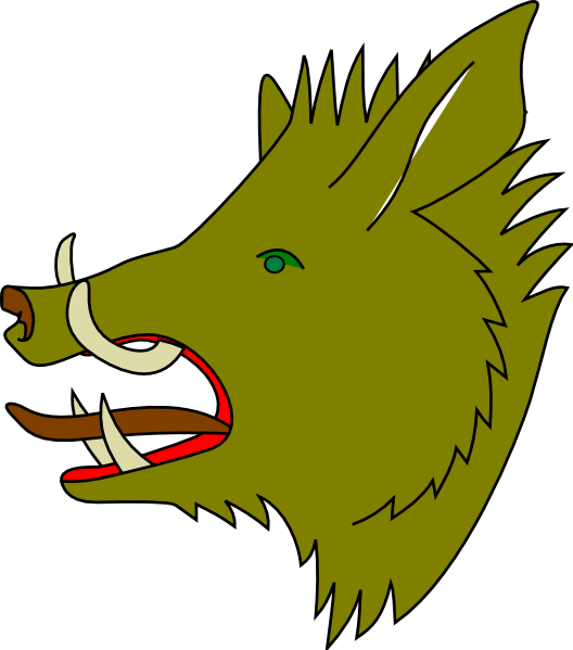 Cartoon Wild Boar Profile PNG Image