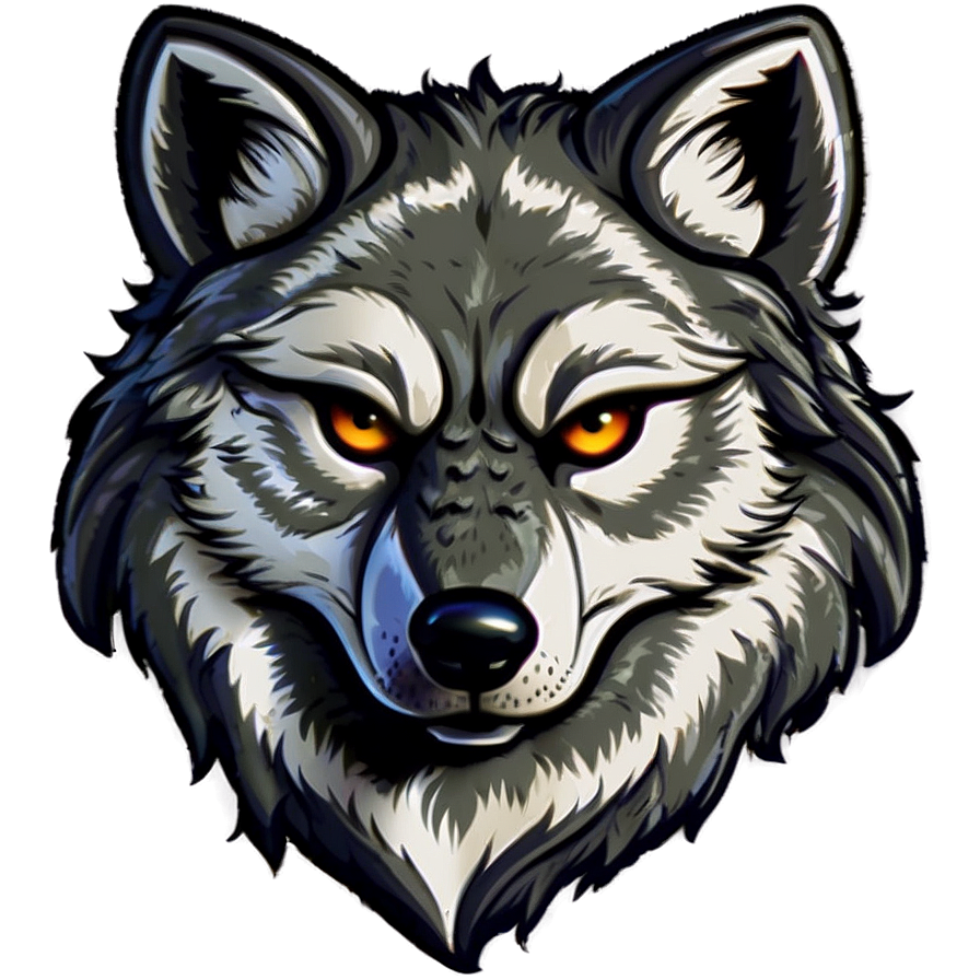 Cartoon Wolf Face Png Skf PNG Image