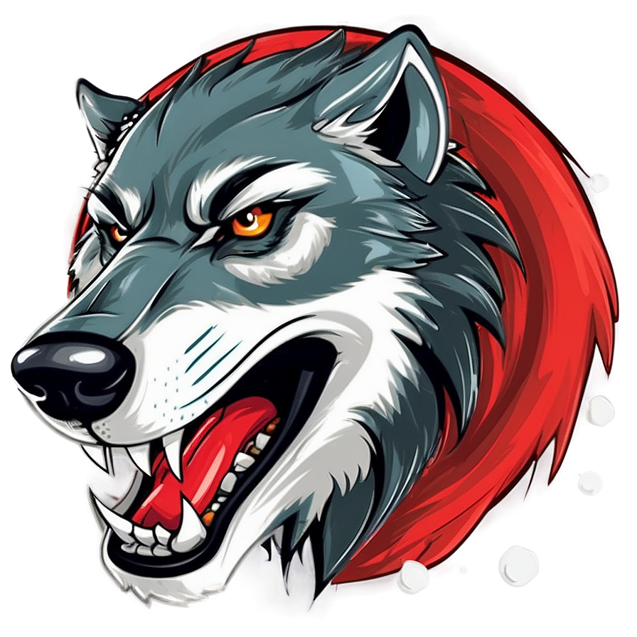 Cartoon Wolf Head Graphic Png Ehi21 PNG Image