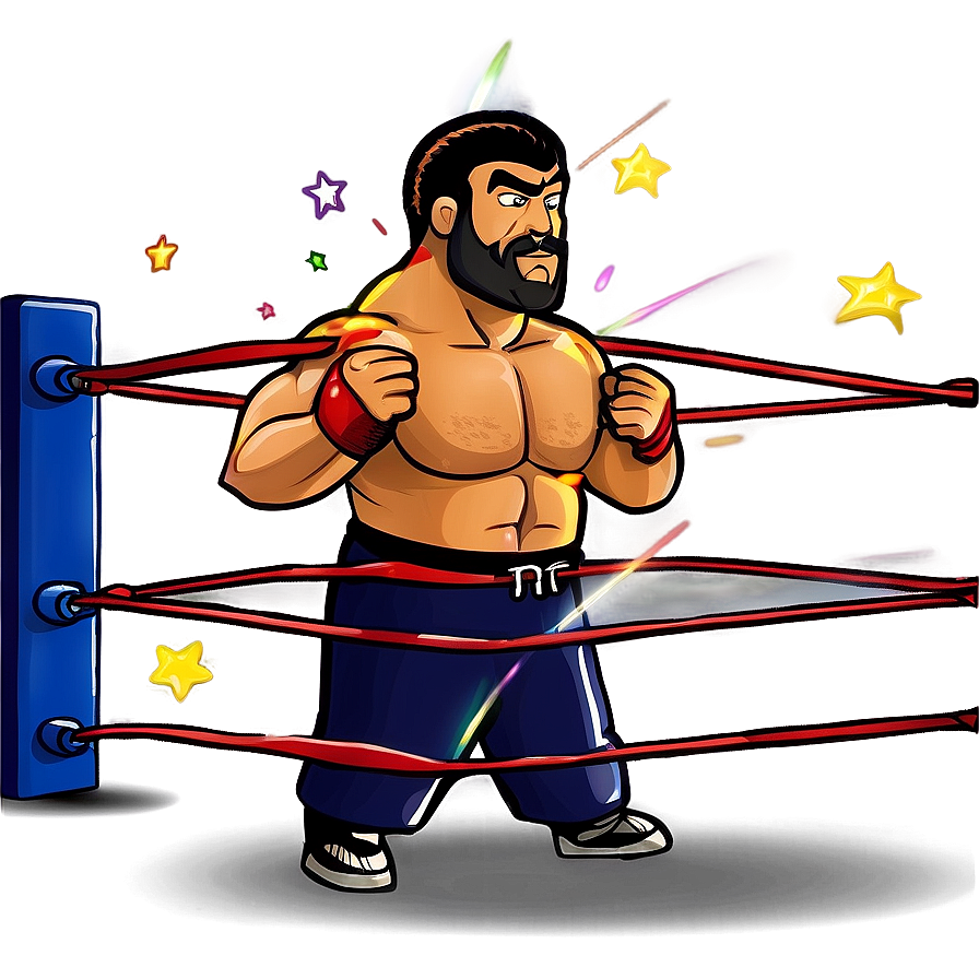 Cartoon Wrestling Ring Illustration Png 1 PNG Image