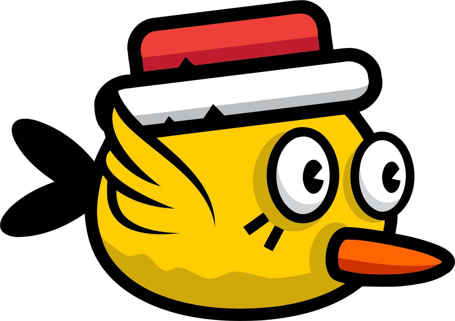 Cartoon Yellow Birdwith Hat PNG Image