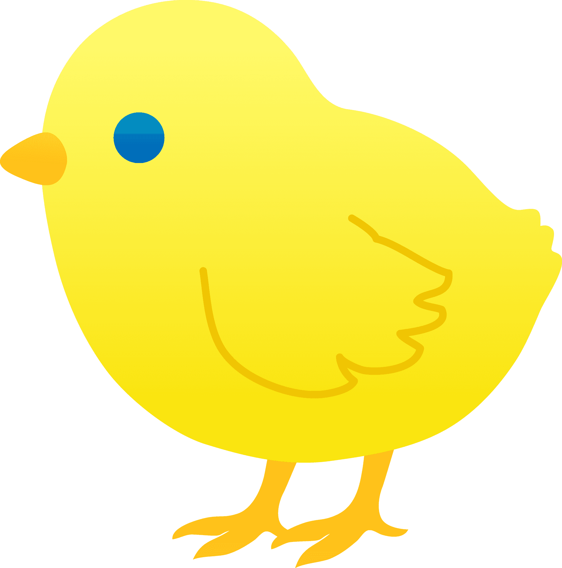 Cartoon Yellow Chick Illustration PNG Image