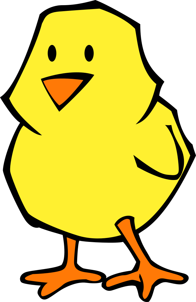 Cartoon Yellow Chick Illustration PNG Image