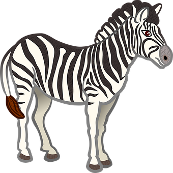 Cartoon Zebra Illustration PNG Image