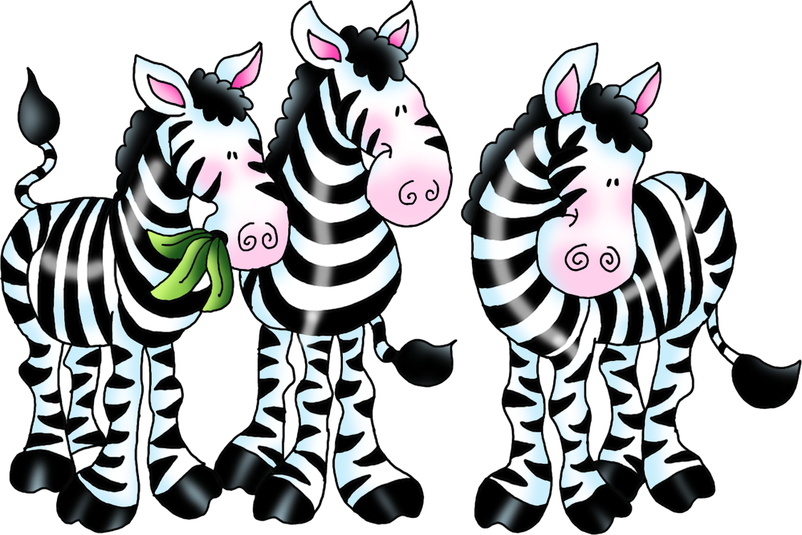 Cartoon Zebras Friends Illustration PNG Image