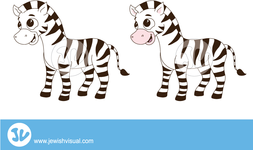 Cartoon Zebras Smiling PNG Image