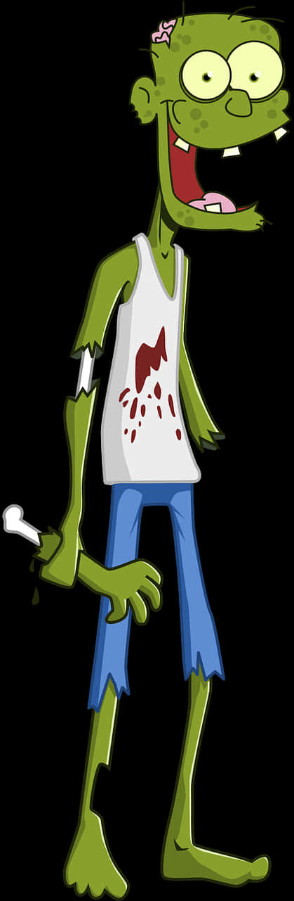 Cartoon Zombie Standing PNG Image