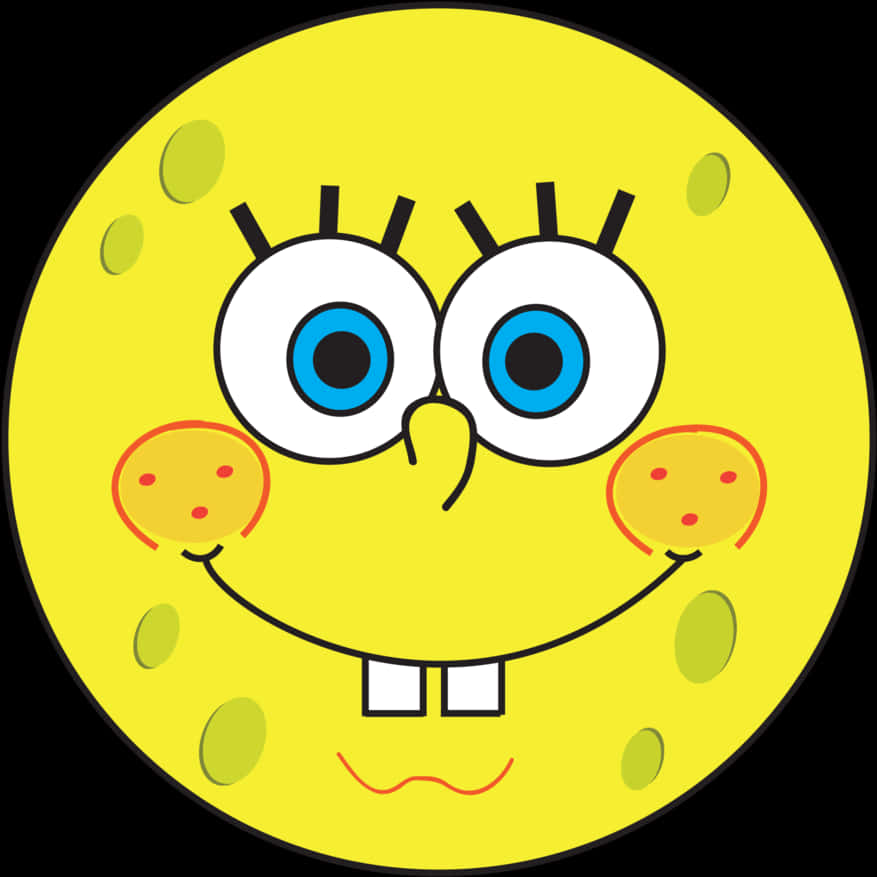 Cartoonish Yellow Smiley Face PNG Image