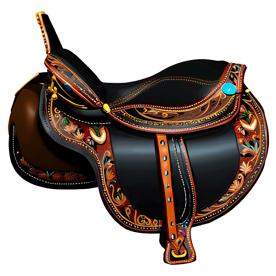 Carved Leather Saddle Png Mjf95 PNG Image