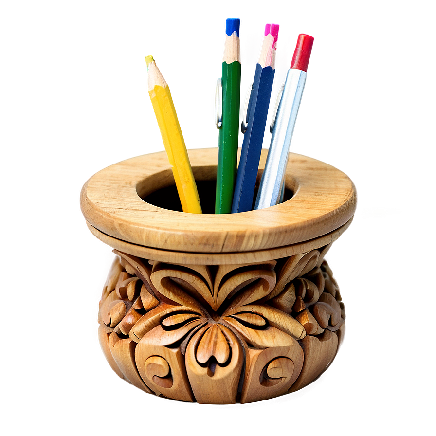 Carved Pencil Holder Png Bsi PNG Image