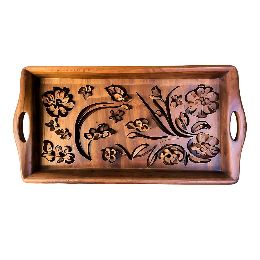 Carved Wooden Tray Png Atl10 PNG Image