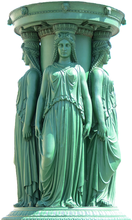 Caryatid Column Sculpture PNG Image