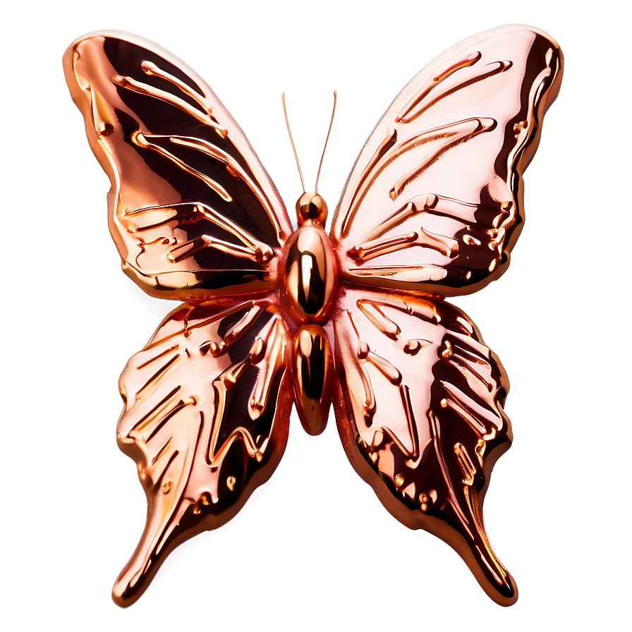 Cascading Rose Gold Butterfly Png Jic PNG Image