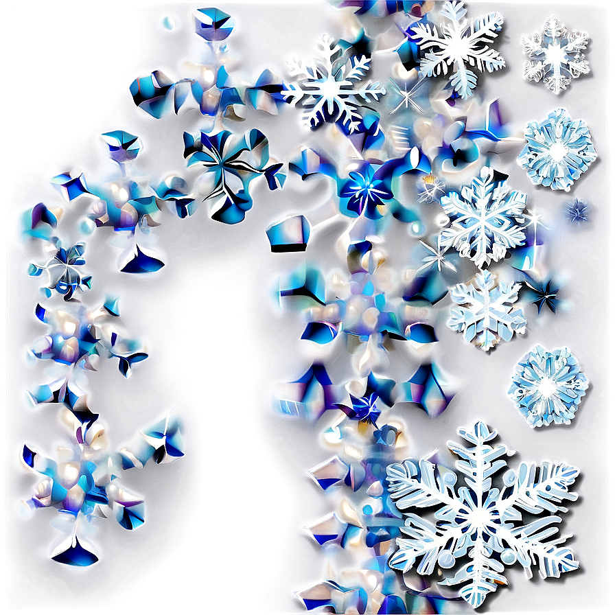 Cascading Snowflake Effect Png 63 PNG Image