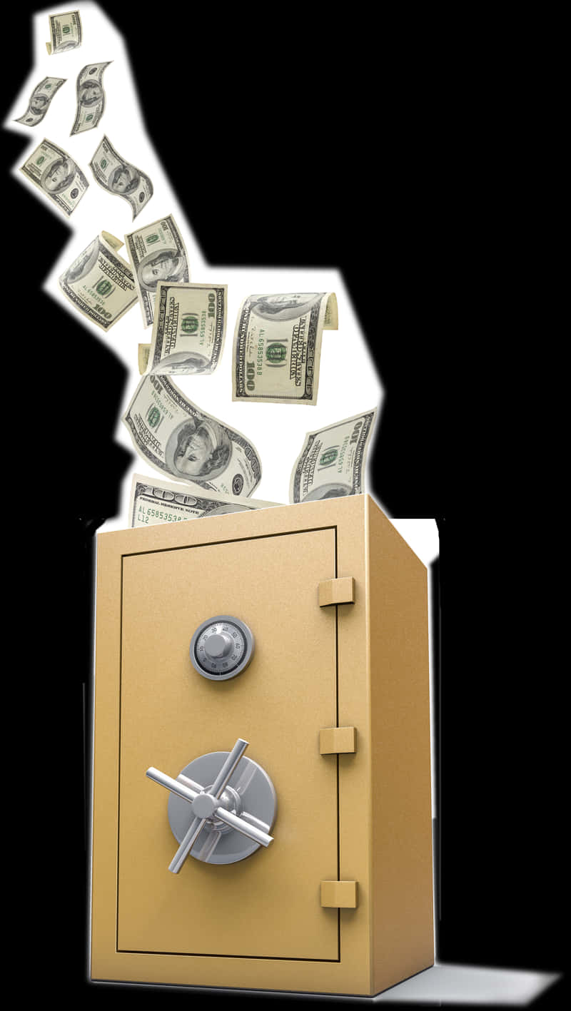 Cash Outflow Safe Concept PNG Image