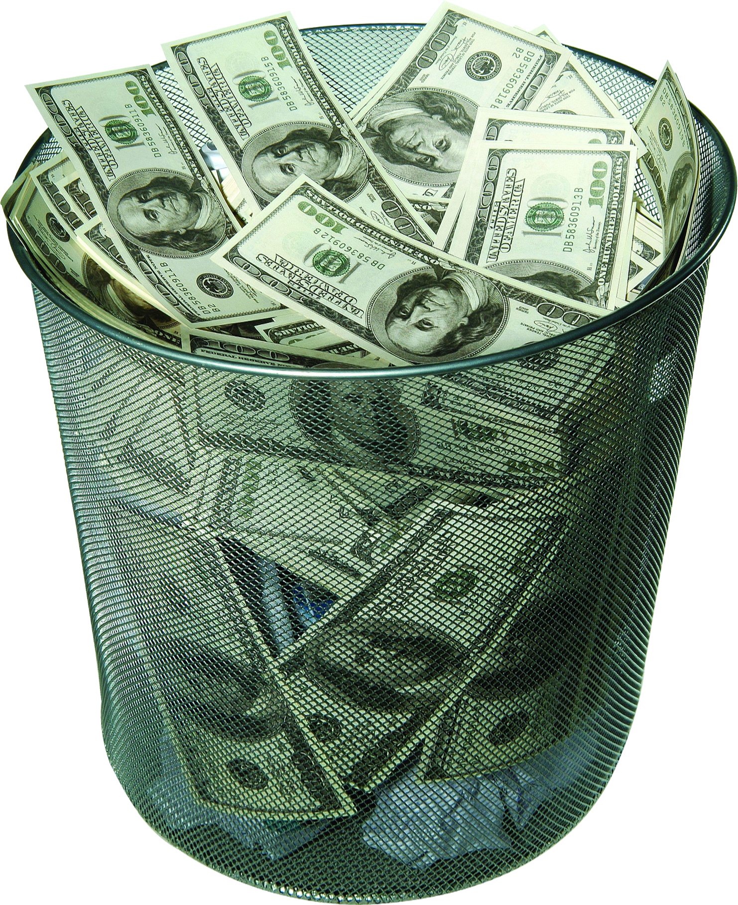 Cashin Trashcan Concept PNG Image